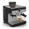 Espresso machine KRUPS XP801T semi‑automatic with built‑in grinder, 3 L water tank, 2‑cup output, black/stainless steel
