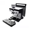 Espresso machine KRUPS XP801T semi‑automatic with built‑in grinder, 3 L water tank, 2‑cup output, black/stainless steel