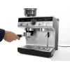 Espresso machine KRUPS XP801T semi‑automatic with built‑in grinder, 3 L water tank, 2‑cup output, black/stainless steel