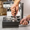 Espresso machine KRUPS XP801T semi‑automatic with built‑in grinder, 3 L water tank, 2‑cup output, black/stainless steel