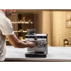 Espresso machine KRUPS XP801T semi‑automatic with built‑in grinder, 3 L water tank, 2‑cup output, black/stainless steel