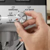 Espresso machine KRUPS XP801T semi‑automatic with built‑in grinder, 3 L water tank, 2‑cup output, black/stainless steel
