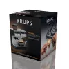 Espresso machine KRUPS XP801T semi‑automatic with built‑in grinder, 3 L water tank, 2‑cup output, black/stainless steel