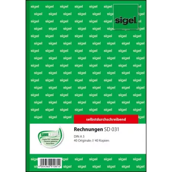 Business form Sigel SD031 Green A5 80 sheets