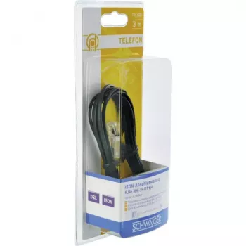 Network Cable Schwaiger 3.0m RJ-11 - RJ-45 3m Black
