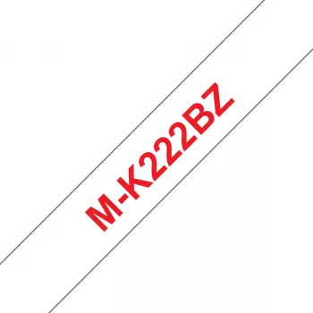 Brother M-K222BZ label-making tape Red on white