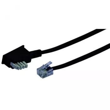 Cable RJ-11 Schwaiger TAL6236533 6.0m TAE-N Black