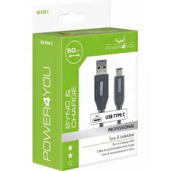 USB Cable Schwaiger LK 050 C USB 3.2 Gen 2 0.5m USB A USB C Black