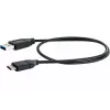 USB Cable Schwaiger LK 050 C USB 3.2 Gen 2 0.5m USB A USB C Black
