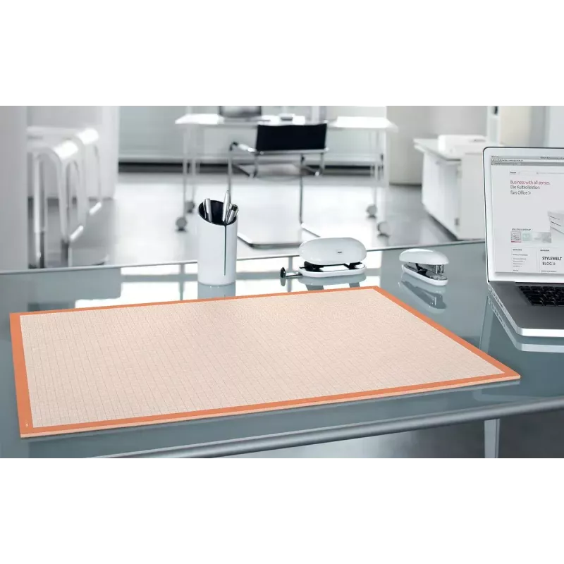 Desk pad Sigel HO270 — paper desk pad, orange/white, 595×410 mm