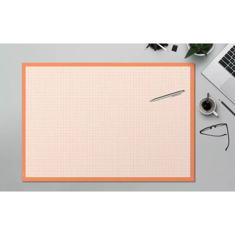 Desk pad Sigel HO270 — paper desk pad, orange/white, 595×410 mm