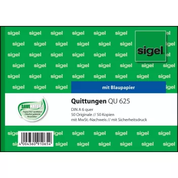 Business Form Sigel QU625 Green A6 100 Sheets
