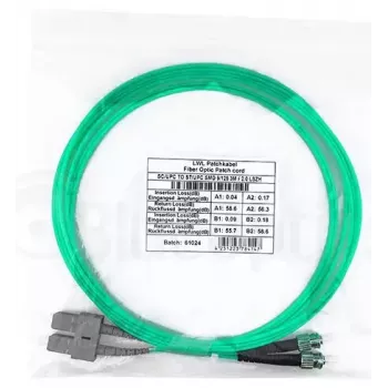 Fibre optic cable BlueOptics SFP3233EU0.5MK SC ST OM3 0.5 m Aqua