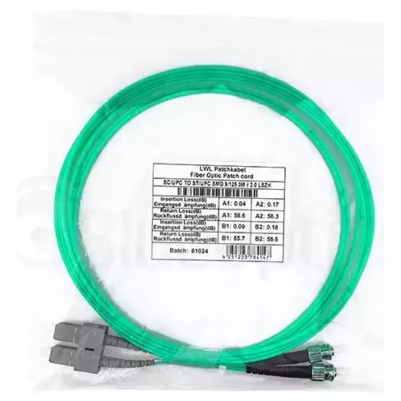 Fibre optic cable BlueOptics SFP3233EU0.5MK SC ST OM3 0.5 m Aqua