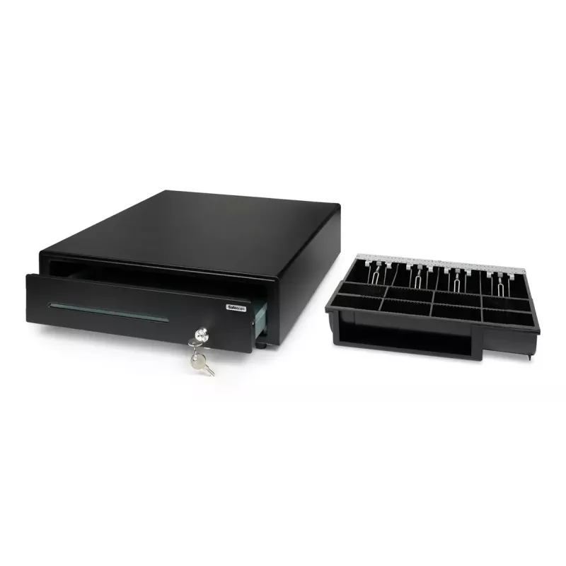 Electronic cash drawer Safescan SD-4141, steel housing, black, 410×415×115 mm, includes 6 keys