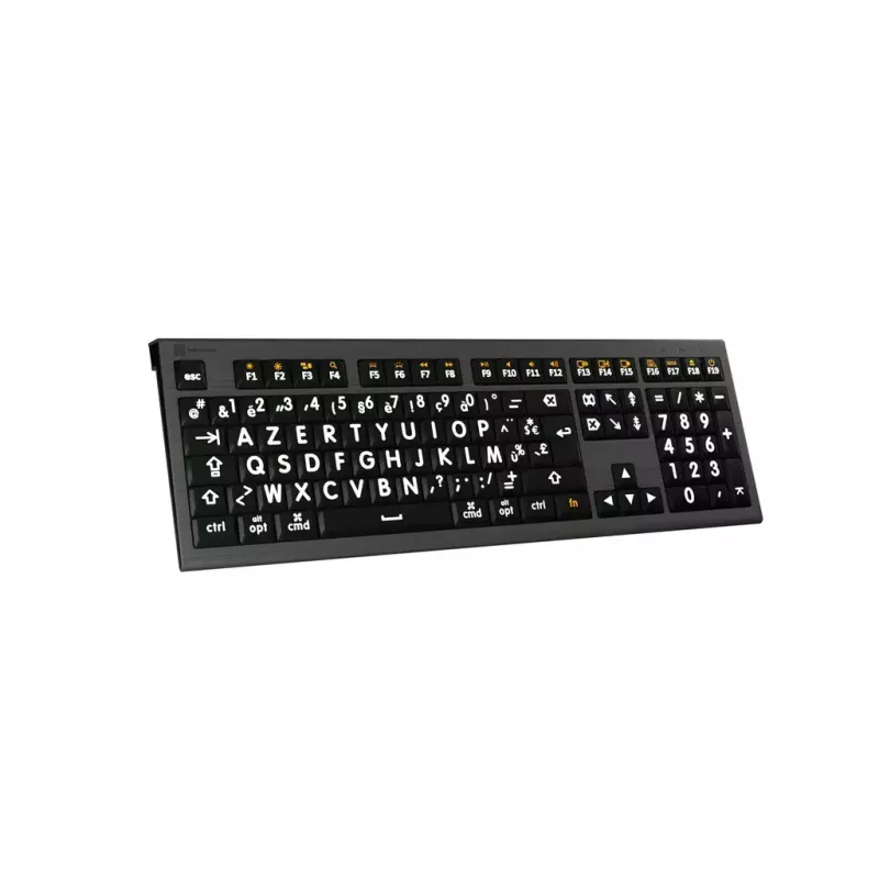 Logickeyboard USB AZERTY French Keyboard LKB-LPWB-A2M-FR Wired Scissor Switches