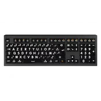 Logickeyboard USB AZERTY French Keyboard LKB-LPWB-A2M-FR Wired Scissor Switches