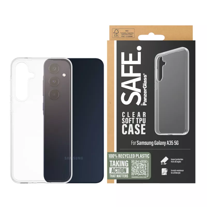 PanzerGlass SAFE. by ® TPU Case Samsung Galaxy A35 5G | Transparent