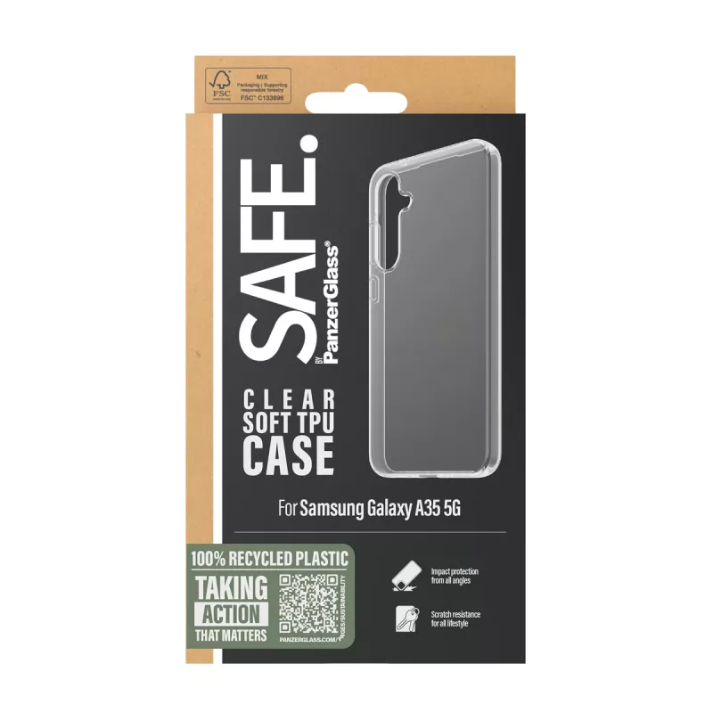 PanzerGlass SAFE. by ® TPU Case Samsung Galaxy A35 5G | Transparent