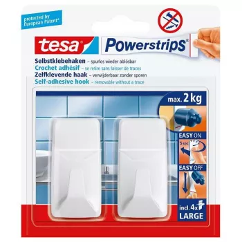 Towel hook TESA Powerstrips Indoor 58272-00000-00 White