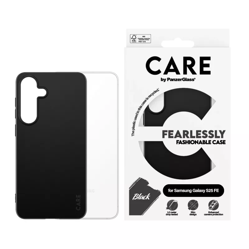 PanzerGlass CARE™ by ® TPU Case Black Samsung Galaxy S25 FE 5G