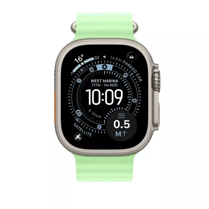 Band Apple Natural Titanium Finish MGCG4ZM/A Green Fluoroelastomer 49mm