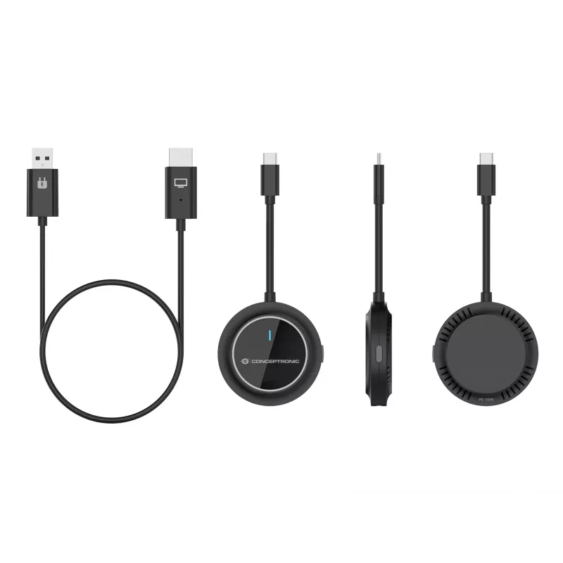 Conceptronic ATHERIC01B Wireless USB-C to HDMI Display Kit 1080P