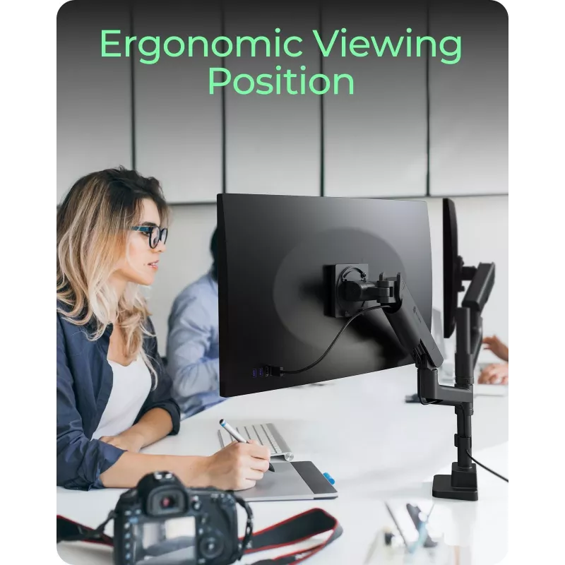 ICY BOX IB-MS702-T monitor mount / stand 144.8 cm (57 inch) Desk Black