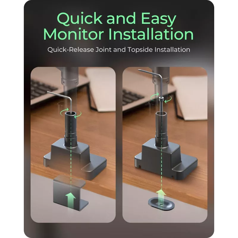 ICY BOX IB-MS702-T monitor mount / stand 144.8 cm (57 inch) Desk Black