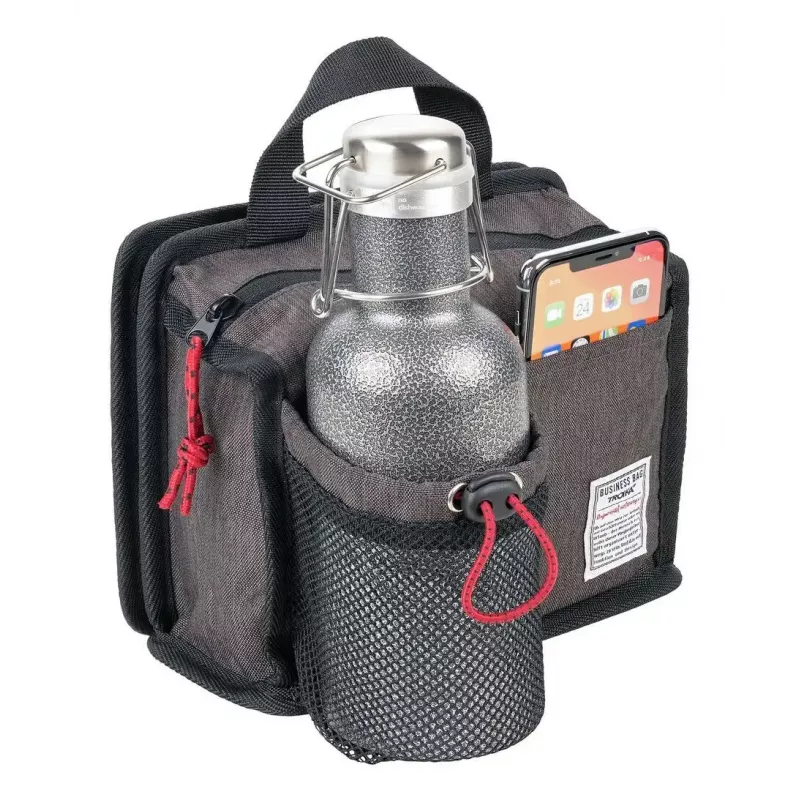 Handbag/shoulder trolley bag TROIKA BBG67/GY — Polyester, Black/Grey, 200×50×175 mm, Zipper