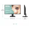 Monitor BenQ 27 inch 1080p FHD Eye-Care — 27 inch (68.6 cm), 1920×1080, 5 ms, IPS/LCD, matt, 16:9, 178°/178°, built-in speakers, VESA, black