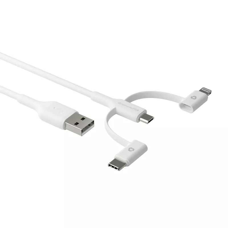 dbramante1928 re-charge - 3in1 Cable–USB A to USB-A,C & Lightn-W