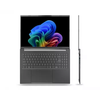 Laptop Acer Aspire 16 AI A16-61M-R473 — 16 inch WUXGA+ display, AMD Ryzen AI 5 330 3.4 GHz, 16 GB LPDDR5x, 512 GB SSD, Windows 11 Home, Grey