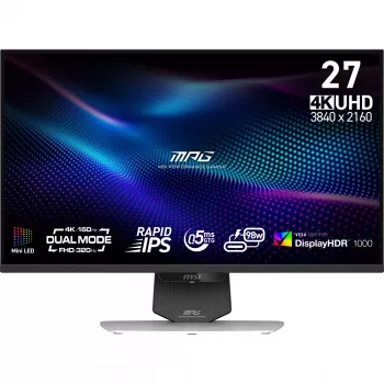MSI MPG 274URDFWDE E16M computer monitor 68.6 cm (27 inch) 3840 x 2160 pixels 4K Ultra HD LED Black, White