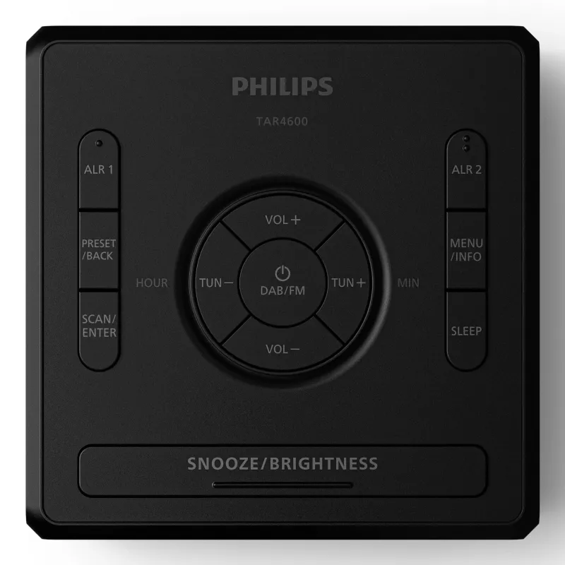Digital alarm clock Philips TAR4600/10 Black LCD AC/Battery