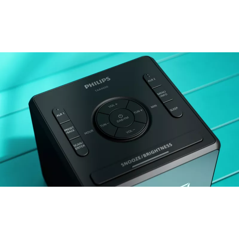Digital alarm clock Philips TAR4600/10 Black LCD AC/Battery