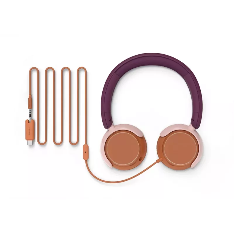 Philips 2000 series TAK2000MP/00 headphones/headset Wired Head-band Calls/Music USB Type-C Orange, Purple, Rose