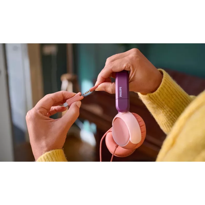 Philips 2000 series TAK2000MP/00 headphones/headset Wired Head-band Calls/Music USB Type-C Orange, Purple, Rose