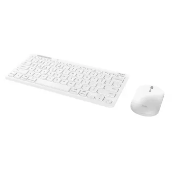 Keyboard and Mouse Set TRUST Lyra Mini Wireless QWERTZ (RF + Bluetooth) White, German layout