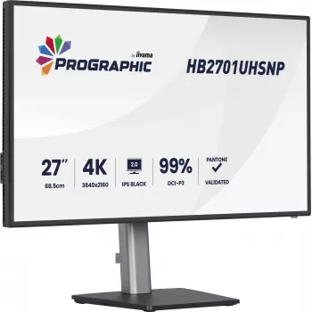iiyama PROGRAPHIC HB2701UHSNP-B1 computer monitor 68.6 cm (27 inch) 3840 x 2160 pixels 4K Ultra HD LCD Black