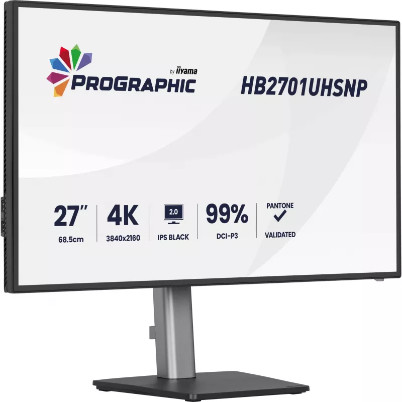 iiyama PROGRAPHIC HB2701UHSNP-B1 computer monitor 68.6 cm (27 inch) 3840 x 2160 pixels 4K Ultra HD LCD Black