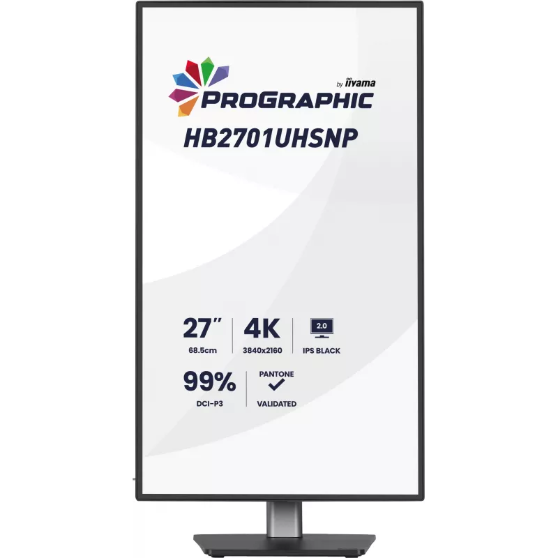 iiyama PROGRAPHIC HB2701UHSNP-B1 computer monitor 68.6 cm (27 inch) 3840 x 2160 pixels 4K Ultra HD LCD Black