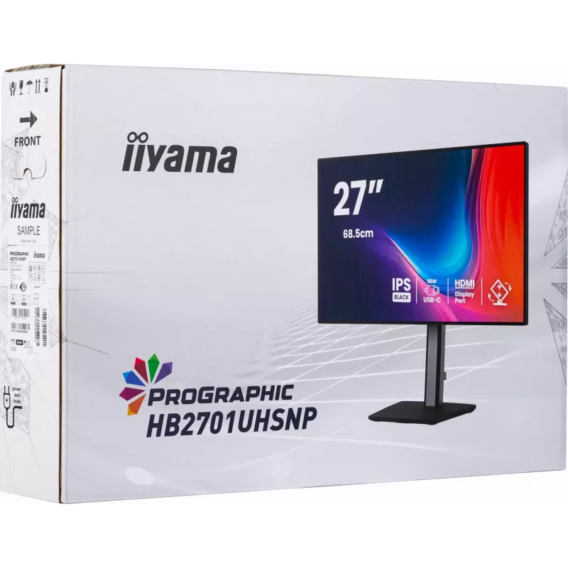 iiyama PROGRAPHIC HB2701UHSNP-B1 computer monitor 68.6 cm (27 inch) 3840 x 2160 pixels 4K Ultra HD LCD Black