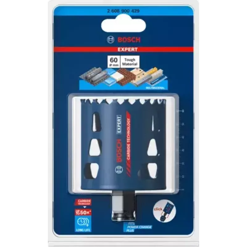 Drill Hole Saw Bosch 2 608 900 429 Diameter 6 cm Suitable for Plastic Wood