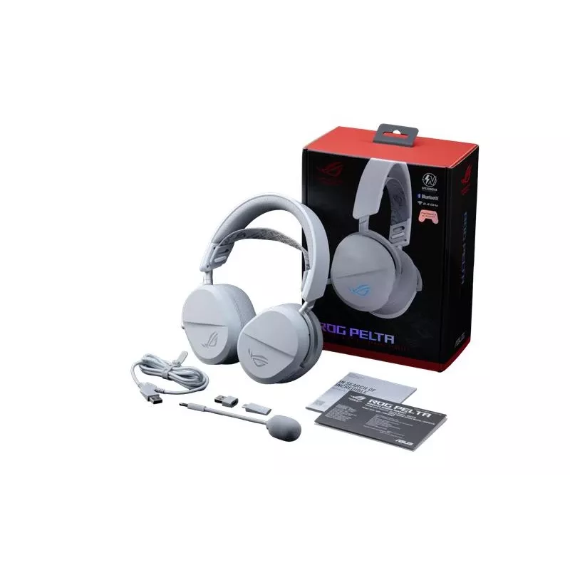 ASUS ROG Pelta Headset Wired & Wireless Head-band Gaming USB Type-C Bluetooth White
