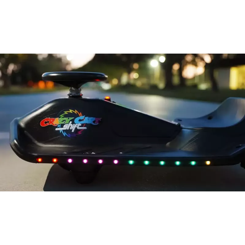 Electric drift kart Razor CRAZY CART Shift Lightshow — rechargeable lithium battery, LED lightshow, 13 km/h, 40 min
