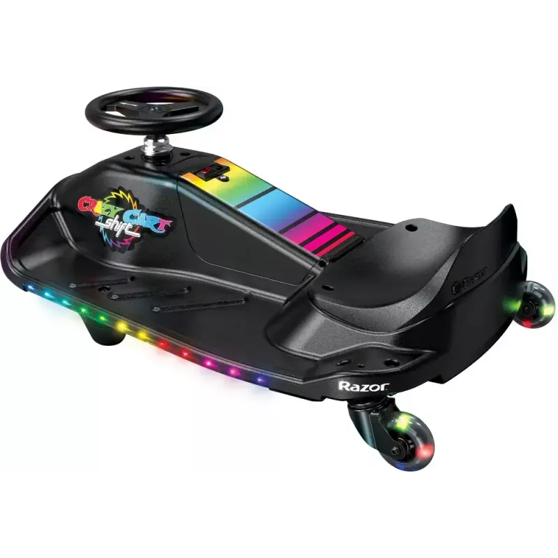 Electric drift kart Razor CRAZY CART Shift Lightshow — rechargeable lithium battery, LED lightshow, 13 km/h, 40 min