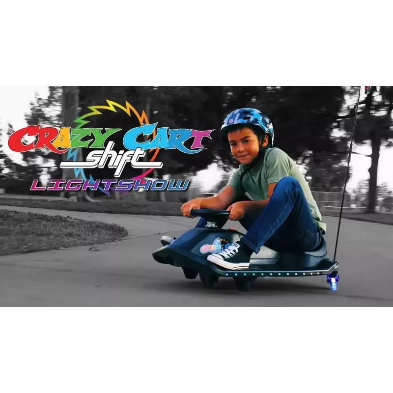 Electric drift kart Razor CRAZY CART Shift Lightshow — rechargeable lithium battery, LED lightshow, 13 km/h, 40 min