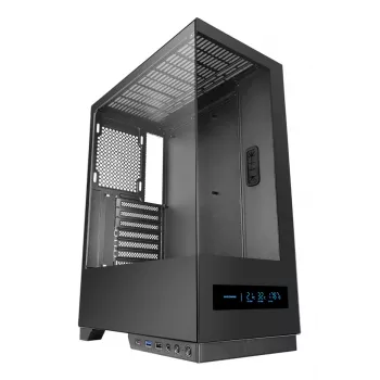 PC case TACENS MARS MC-PULSAR LCD ATX Midi Tower, tempered glass, front LCD, USB-C, supports GPU 33.2 cm