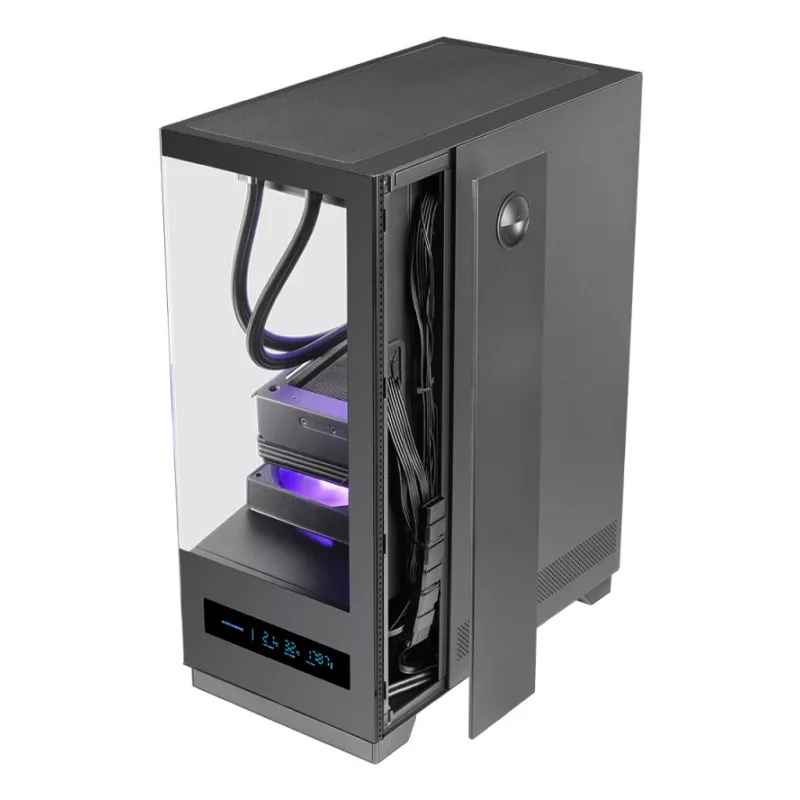 PC case TACENS MARS MC-PULSAR LCD ATX Midi Tower, tempered glass, front LCD, USB-C, supports GPU 33.2 cm